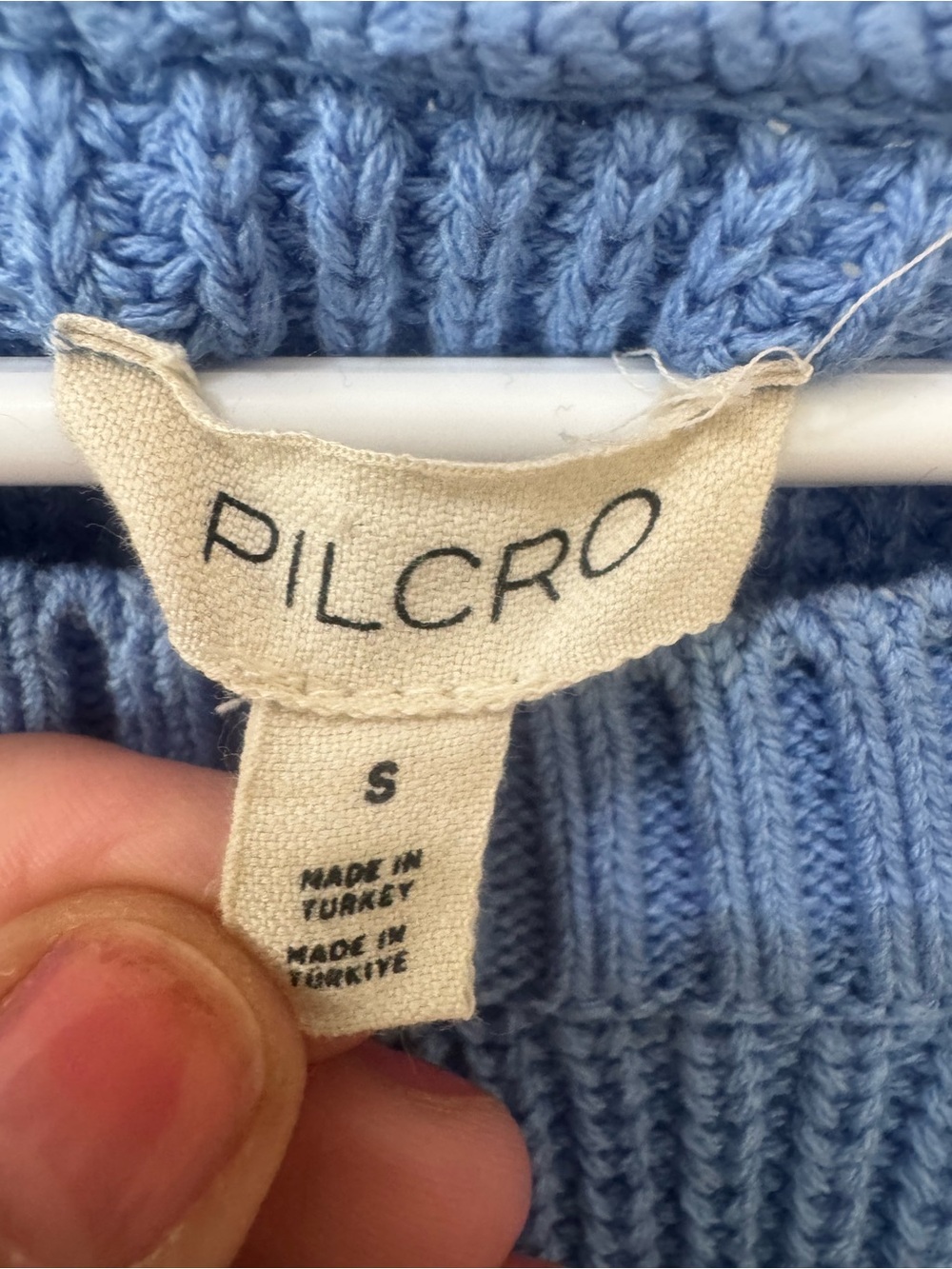 Pilcro Blue Women's Crewneck Knit Sweater Size Small - Picture 3 of 4